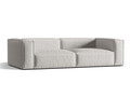 Canapea 5 locuri, Nuria-215, Micadoni Home, 290x110x72 cm, tesatura structurata chenille, gri deschis