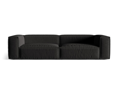 Canapea 5 locuri, Nuria-215, Micadoni Home, 290x110x72 cm, tesatura structurata chenille, negru