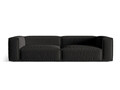 Canapea 5 locuri, Nuria-215, Micadoni Home, 290x110x72 cm, tesatura structurata chenille, negru