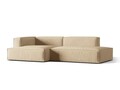 Coltar modular stanga 4 locuri, Nuria-88, Micadoni Home, 312x147x72 cm, catifea, bej nude