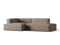 Coltar modular stanga 4 locuri, Nuria-88, Micadoni Home, 312x147x72 cm, catifea, gri beton