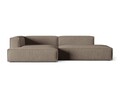 Coltar modular stanga 4 locuri, Nuria-88, Micadoni Home, 312x147x72 cm, catifea, gri beton