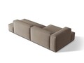 Coltar modular stanga 4 locuri, Nuria-88, Micadoni Home, 312x147x72 cm, catifea, gri beton