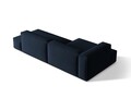 Coltar modular stanga 4 locuri, Nuria-88, Micadoni Home, 312x147x72 cm, catifea, albastru inchis