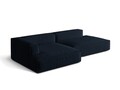 Coltar modular stanga 4 locuri, Nuria-88, Micadoni Home, 312x147x72 cm, catifea, albastru inchis