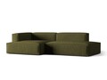 Coltar modular stanga 4 locuri, Nuria-88, Micadoni Home, 312x147x72 cm, catifea, verde moss melange