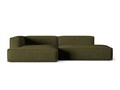 Coltar modular stanga 4 locuri, Nuria-88, Micadoni Home, 312x147x72 cm, catifea, verde moss melange