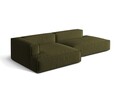 Coltar modular stanga 4 locuri, Nuria-88, Micadoni Home, 312x147x72 cm, catifea, verde moss melange
