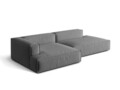 Coltar modular stanga 4 locuri, Nuria-88, Micadoni Home, 312x147x72 cm, catifea, gri