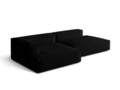Coltar modular stanga 4 locuri, Nuria-88, Micadoni Home, 312x147x72 cm, catifea, negru