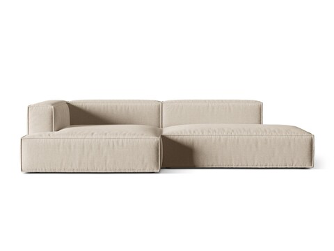 Coltar modular stanga 4 locuri, Nuria-215, Micadoni Home, 312x147x72 cm, tesatura structurata chenille, bej