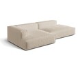 Coltar modular stanga 4 locuri, Nuria-215, Micadoni Home, 312x147x72 cm, tesatura structurata chenille, bej