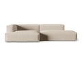 Coltar modular stanga 4 locuri, Nuria-215, Micadoni Home, 312x147x72 cm, tesatura structurata chenille, bej