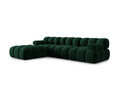 Canapea modulara 4 locuri, Bellis-51, Micadoni Home, 282x188x70 cm, catifea, verde bottle