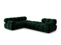 Canapea modulara 4 locuri, Bellis-51, Micadoni Home, 282x188x70 cm, catifea, verde bottle