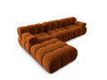Canapea modulara 4 locuri, Bellis-51, Micadoni Home, 282x188x70 cm, catifea, teracota
