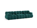 Canapea modulara 3 locuri, Bellis-51, Micadoni Home, 282x94x70 cm, catifea, turcoaz
