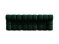 Canapea modulara 3 locuri, Bellis-51, Micadoni Home, 282x94x70 cm, catifea, verde bottle