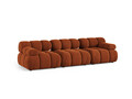 Canapea modulara 3 locuri, Bellis-51, Micadoni Home, 282x94x70 cm, catifea, teracota