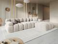 Canapea modulara 3 locuri, Bellis-51, Micadoni Home, 282x94x70 cm, catifea, bej inchis