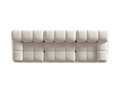 Canapea modulara 3 locuri, Bellis-51, Micadoni Home, 282x94x70 cm, catifea, bej inchis