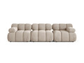 Canapea modulara 3 locuri, Bellis-51, Micadoni Home, 282x94x70 cm, catifea, bej inchis