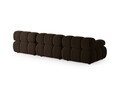 Canapea modulara 3 locuri, Bellis-51, Micadoni Home, 282x94x70 cm, catifea, maro inchis
