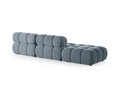 Canapea modulara 4 locuri cotiera stanga, Bellis-51, Micadoni Home, 282x94x70 cm, catifea, albastru deschis