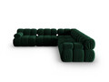 Coltar simetric 5 locuri, Bellis-51, Micadoni Home, 282x282x70 cm, catifea, verde bottle