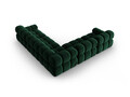 Coltar simetric 5 locuri, Bellis-51, Micadoni Home, 282x282x70 cm, catifea, verde bottle