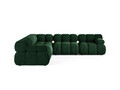 Coltar simetric 5 locuri, Bellis-51, Micadoni Home, 282x282x70 cm, catifea, verde bottle