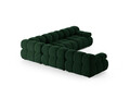 Coltar simetric 5 locuri, Bellis-51, Micadoni Home, 282x282x70 cm, catifea, verde bottle