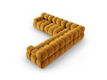 Coltar simetric 5 locuri, Bellis-51, Micadoni Home, 282x282x70 cm, catifea, galben