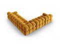 Coltar simetric 5 locuri, Bellis-51, Micadoni Home, 282x282x70 cm, catifea, galben