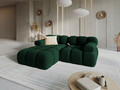 Coltar modular stanga 3 locuri, Bellis-51, Micadoni Home, 188x155x70 cm, catifea, verde bottle