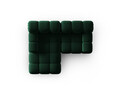 Coltar modular stanga 3 locuri, Bellis-51, Micadoni Home, 188x155x70 cm, catifea, verde bottle