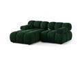 Coltar modular stanga 3 locuri, Bellis-51, Micadoni Home, 188x155x70 cm, catifea, verde bottle