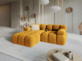 Coltar modular stanga 3 locuri, Bellis-51, Micadoni Home, 188x155x70 cm, catifea, galben