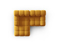 Coltar modular stanga 3 locuri, Bellis-51, Micadoni Home, 188x155x70 cm, catifea, galben