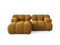 Coltar modular stanga 3 locuri, Bellis-51, Micadoni Home, 188x155x70 cm, catifea, galben