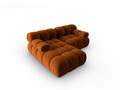 Coltar modular stanga 3 locuri, Bellis-51, Micadoni Home, 188x155x70 cm, catifea, teracota