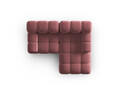 Coltar modular dreapta 3 locuri, Bellis-51, Micadoni Home, 188x155x70 cm, catifea, roz