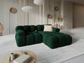 Coltar modular dreapta 3 locuri, Bellis-51, Micadoni Home, 188x155x70 cm, catifea, verde bottle