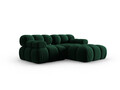 Coltar modular dreapta 3 locuri, Bellis-51, Micadoni Home, 188x155x70 cm, catifea, verde bottle