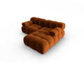 Coltar modular dreapta 3 locuri, Bellis-51, Micadoni Home, 188x155x70 cm, catifea, teracota