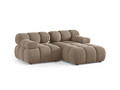 Coltar modular dreapta 3 locuri, Bellis-51, Micadoni Home, 188x155x70 cm, catifea, cappuccino