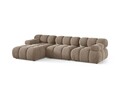 Coltar modular stanga 4 locuri, Bellis-51, Micadoni Home, 282x155x70 cm, catifea, cappuccino