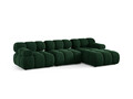 Coltar modular dreapta 4 locuri, Bellis-51, Micadoni Home, 282x155x70 cm, catifea, verde bottle