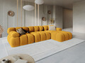 Coltar modular dreapta 4 locuri, Bellis-51, Micadoni Home, 282x155x70 cm, catifea, galben