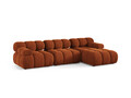 Coltar modular dreapta 4 locuri, Bellis-51, Micadoni Home, 282x155x70 cm, catifea, teracota